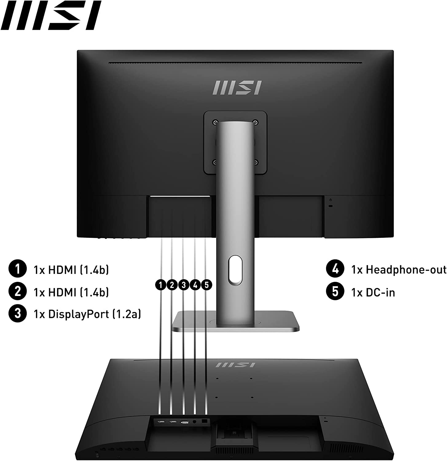 Màn hình MSI Pro MP273QP [ĐEN] 27inch (27&quot; FHD IPS, HDMI+DisplayPort) - Hàng chính hãng DGW phân phối