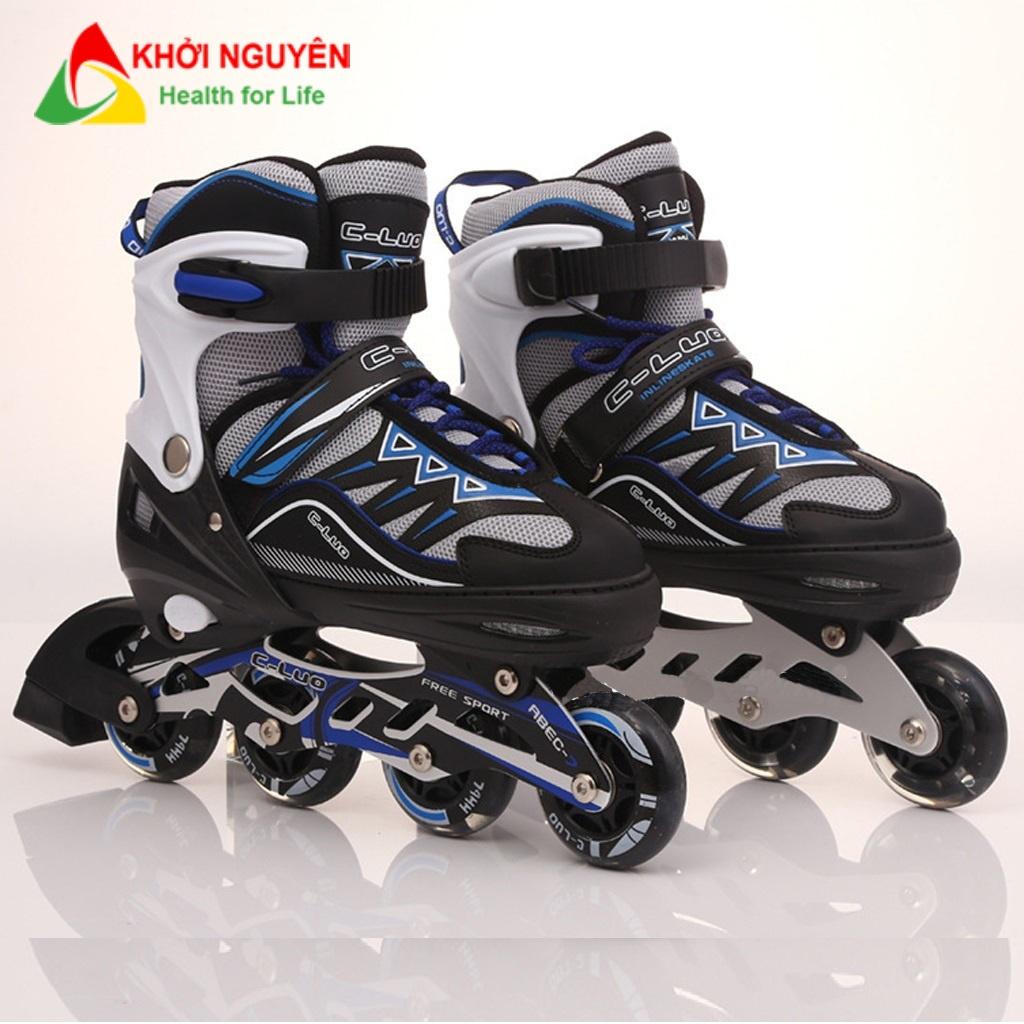 Giày trượt patin trẻ em tặng bảo hộ chính hãng CLUO với bánh cao su sáng led trượt mượt và êm, quà tặng | KHỞI NGUYÊN |