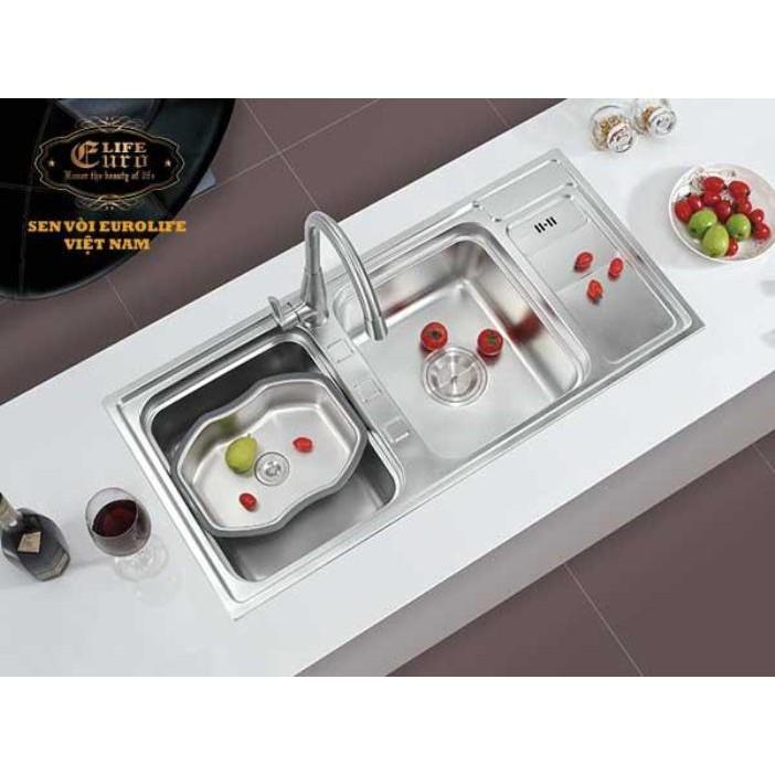 Chậu Inox nhỏ có xả Eurolife EL-R7