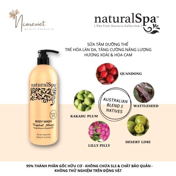 Sữa tắm dưỡng thể trẻ hóa làn da, tăng cường năng lượng - naturalSpa Tropical Mango Body Wash