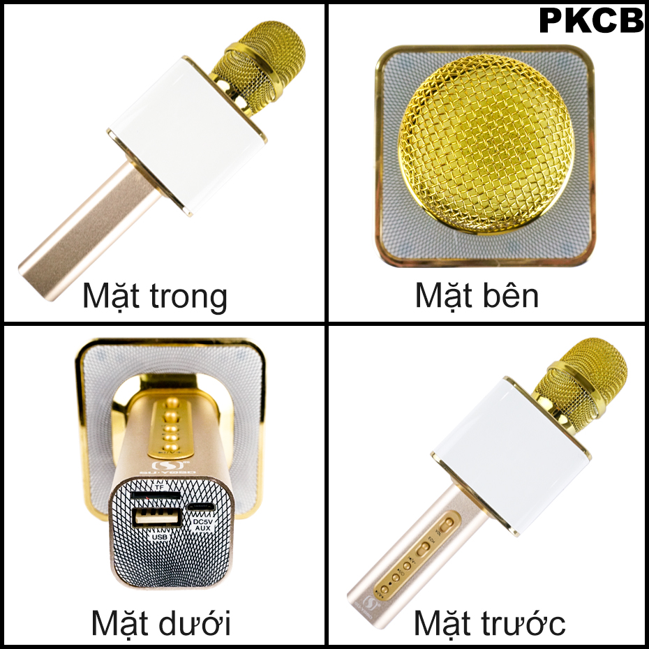 Micro Karaoke Bluetooth Chuyên Nghiệp Cho Giọng Hát Chất Lượng PKCB64 ROSE GOLD - Hàng Chính Hãng