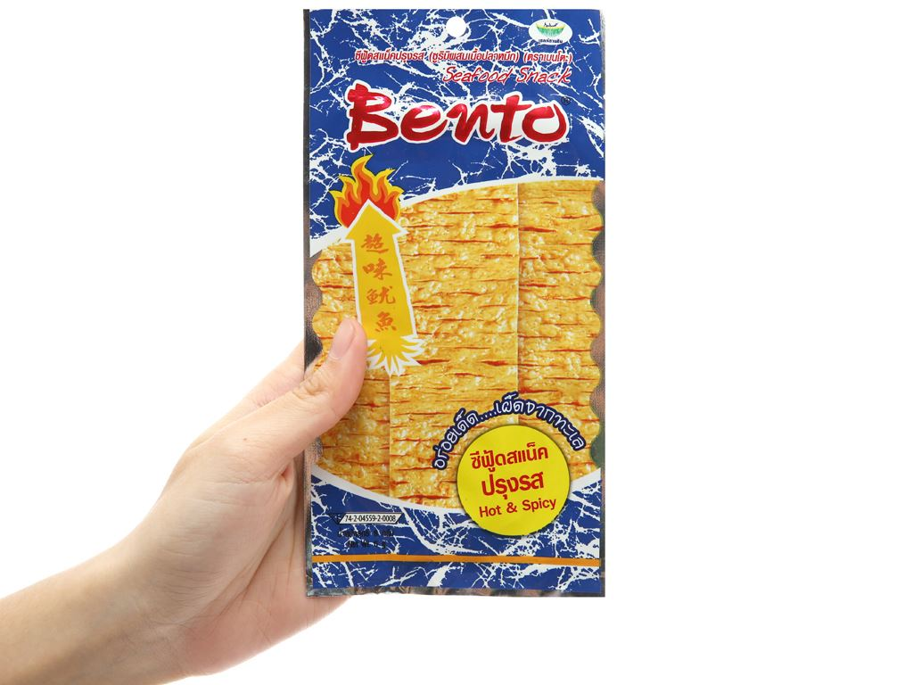 Snack Mực Tẩm Gia Vị Cay Bento (24g / Gói)