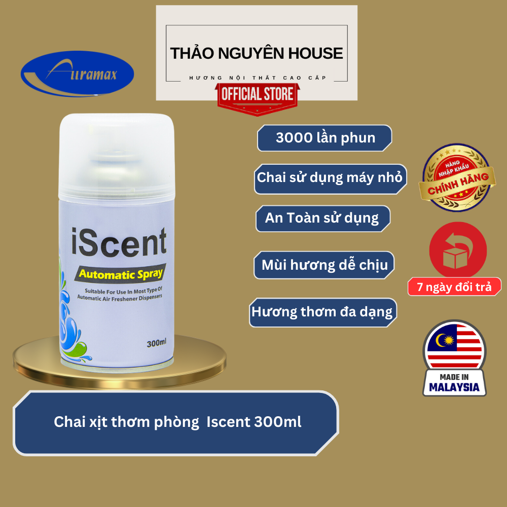 Nước hoa xịt thơm phòng Iscent 300ml hương Tropical Spa