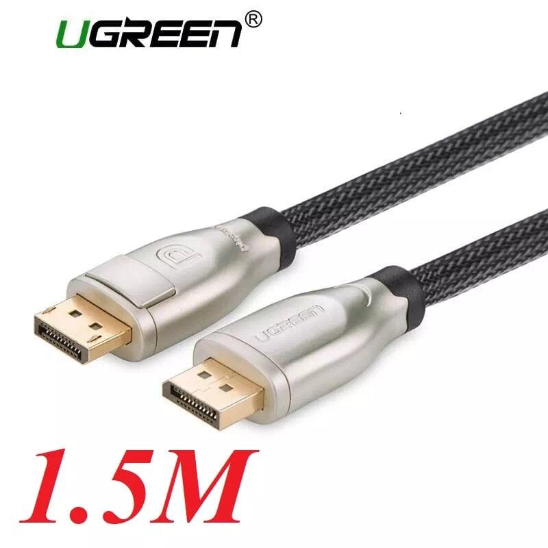 Ugreen UG30119DP107TK 1.5M Màu Đen Cáp 2 Đầu Displayport V1.2 cao cấp hỗ trợ 4K*2K 60GHz - HÀNG CHÍNH HÃNG