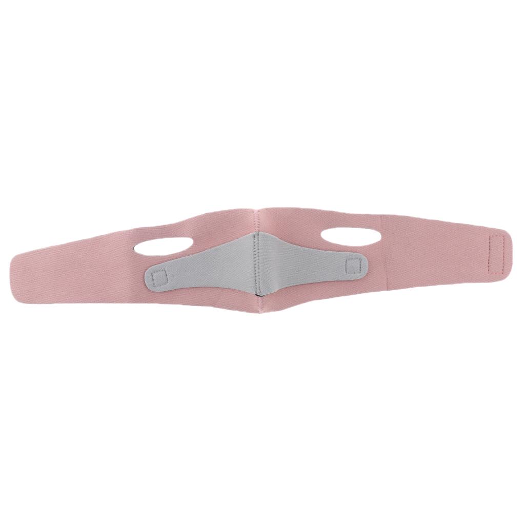 Double Chin Cheek Shaper Strap Belt V Line Face Neck Lifting Band Firming Tool - Pink/Orange