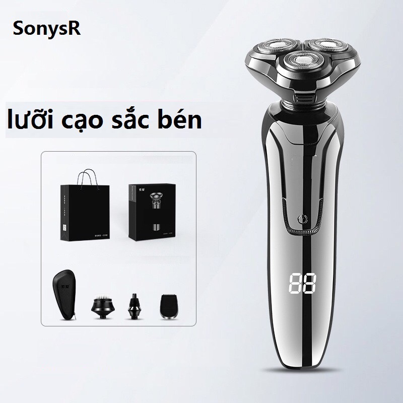 Máy cạo râu 4d sonysR,máy cạo râu đa năng 4 in 1 chống nước ip X7