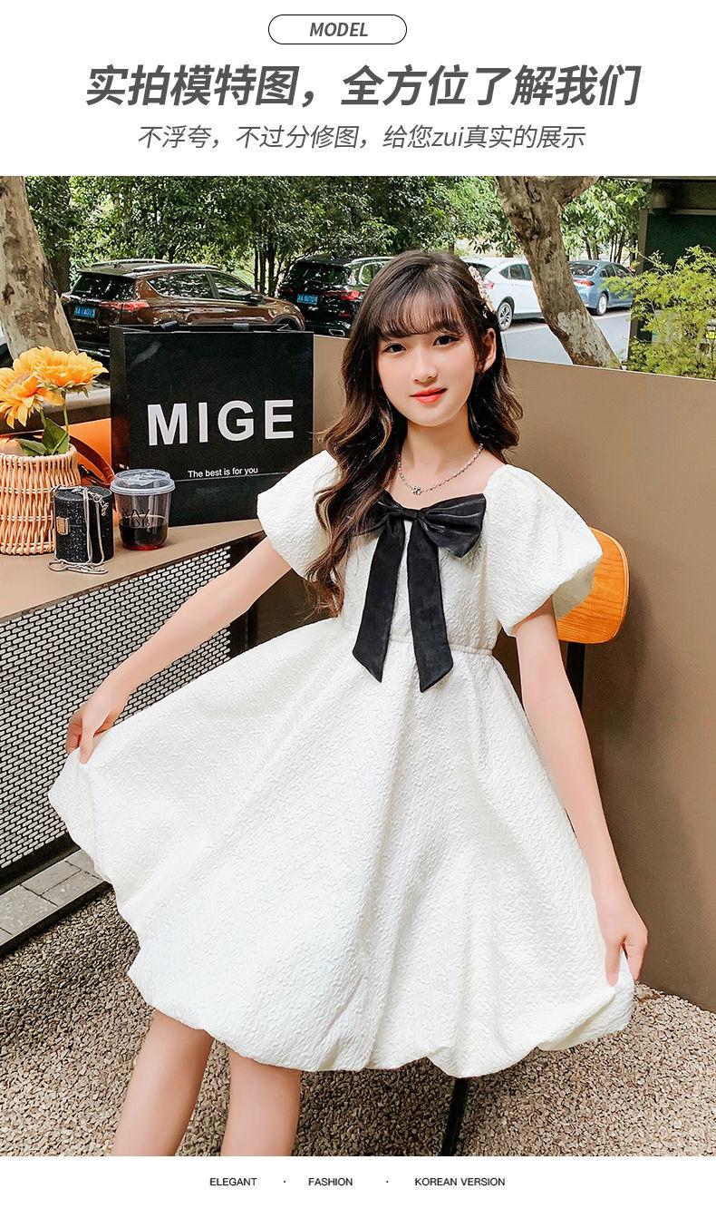 DONGSHOP HOT Cô gái ăn mặc mùa hè 2023 trẻ em mùa hè tây thời trang trẻ em váy công chúa cô gái trung bình lớn bé váy
