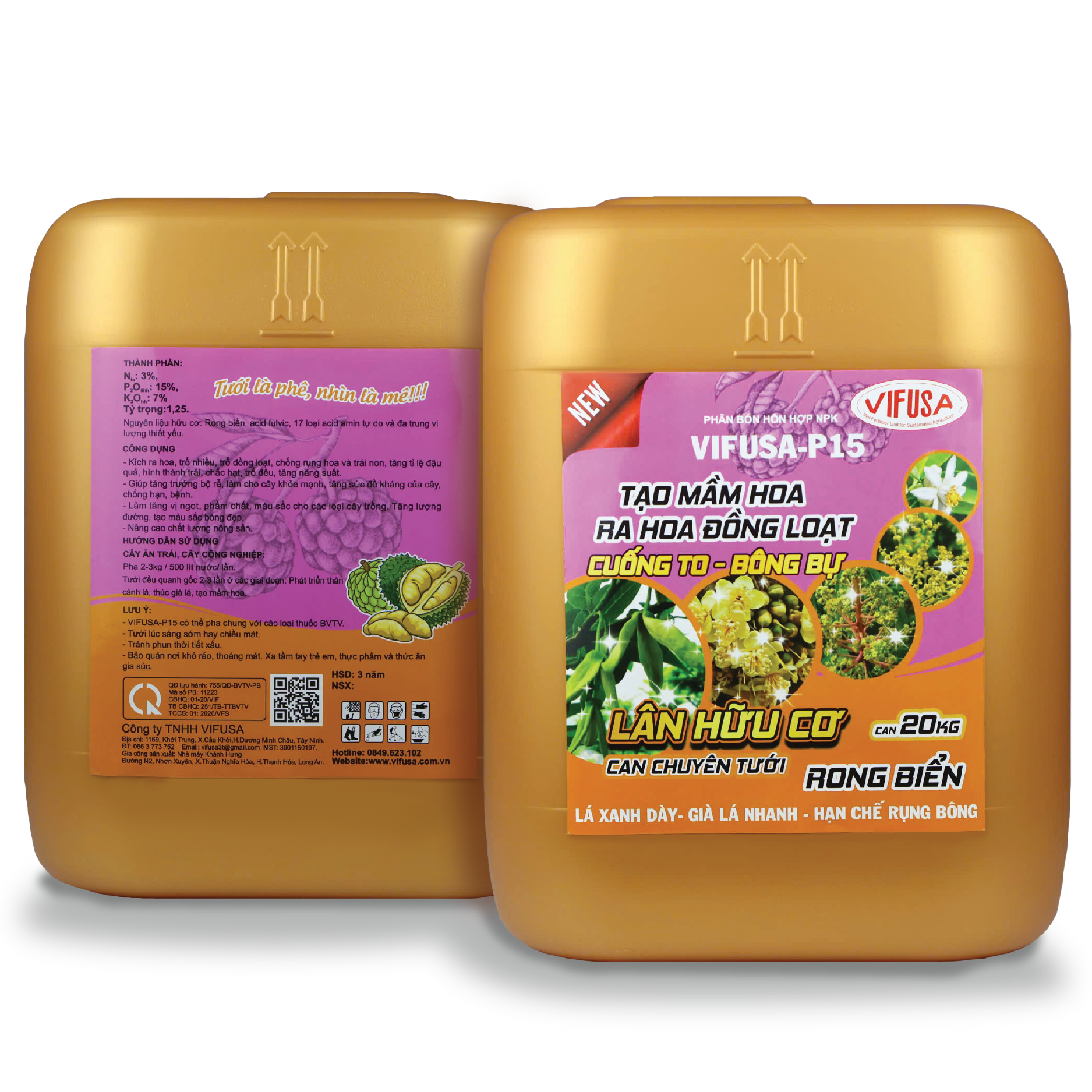 VIFUSA-P15 - Phân bón Lân hữu cơ can 20kg