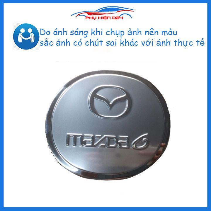 Ốp nắp bình xăng Mazda 6 mạ crom bảo vệ chống trầy trang trí ô tô