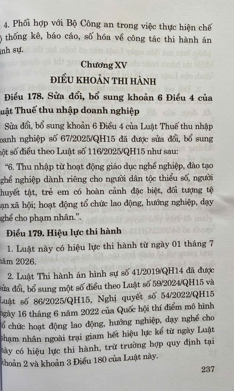 Luật Thi Hành Án Hình Sự Năm 2025