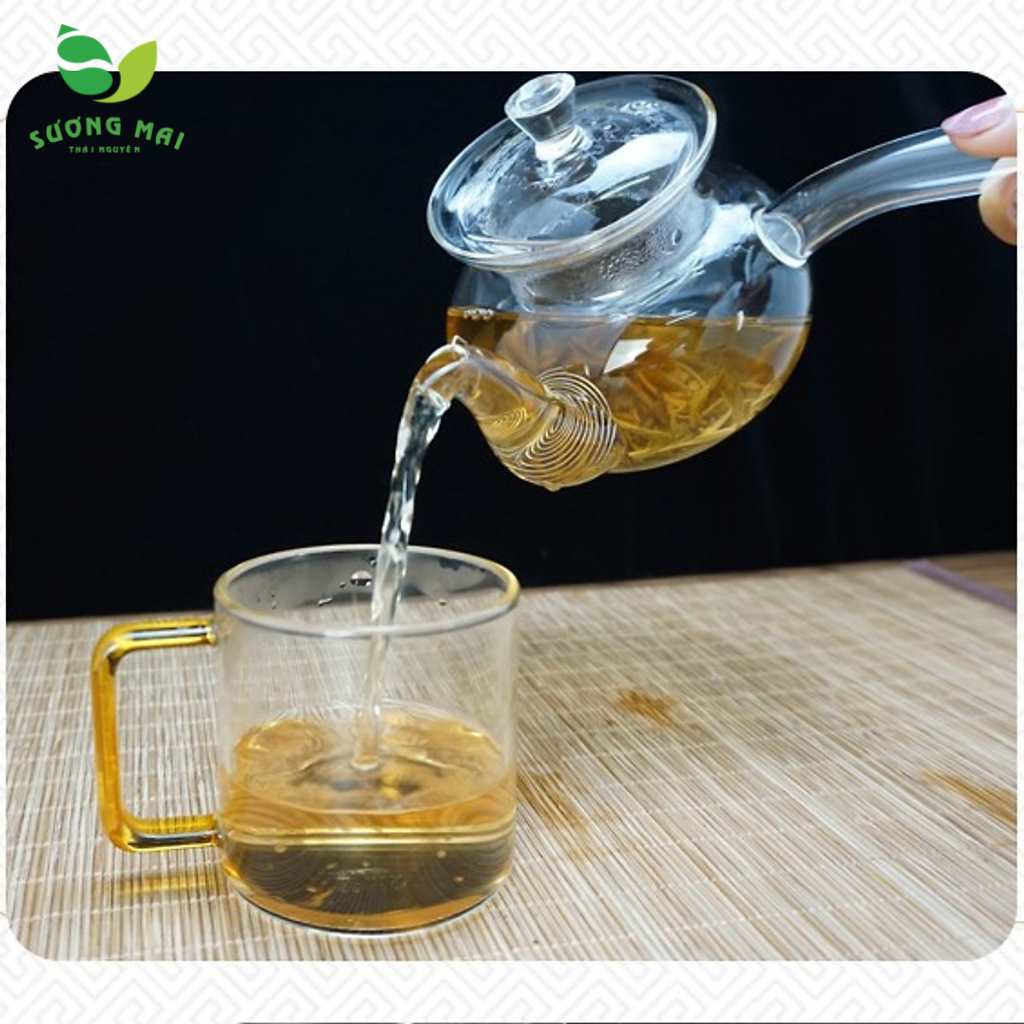 Ấm pha trà hoa thủy tinh 450ml