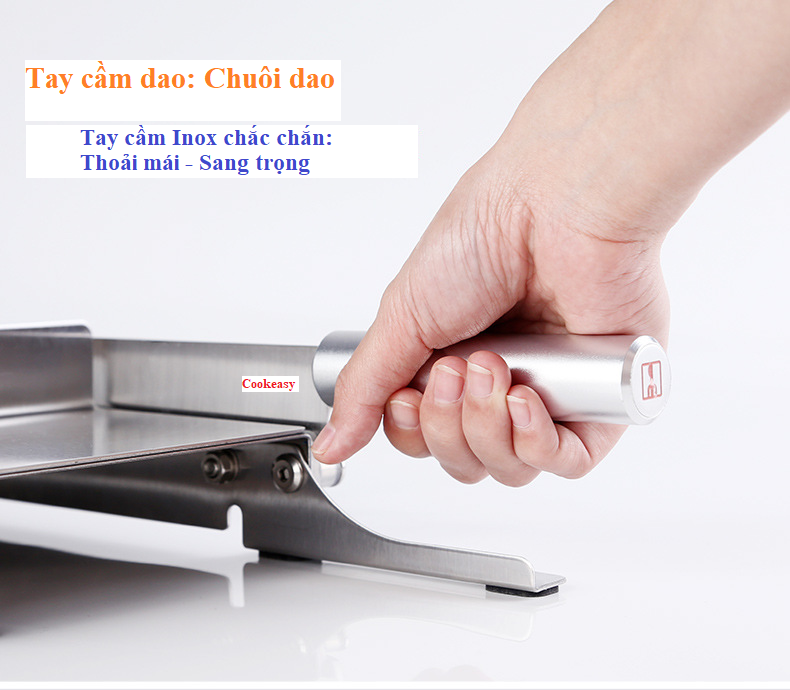 Máy chặt thịt gà, thịt vịt Chính Hãng đa năng: chặt xương, thái thịt đông lạnh tốt nhất hiện nay Bản đặc biệt CE800 [ Phần Mặt Bàn bằng inox 304 Cao Cấp - Phần Lưỡi dao bằng thép 420 J2 Nhật Bản là Hợp kim CacBon và Crom Siêu cứng, bền, không gỉ sét