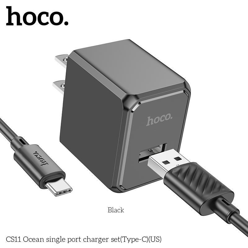 Bộ sạc Type C, Micro USB 2.1A Hoco CS11, củ cáp sạc USB cho điện thoại hàng chính hãng Hoco Mall Kem Phụ Kiện - Chỉ củ sạc
