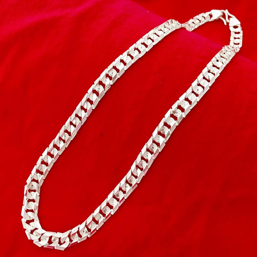 Dây chuyền nam bạc ta mắt đơn đúc độ dài 50cm phong cách nam tính đeo kị gió,tăng sức đề kháng trang sức Bạc Quang Thản.