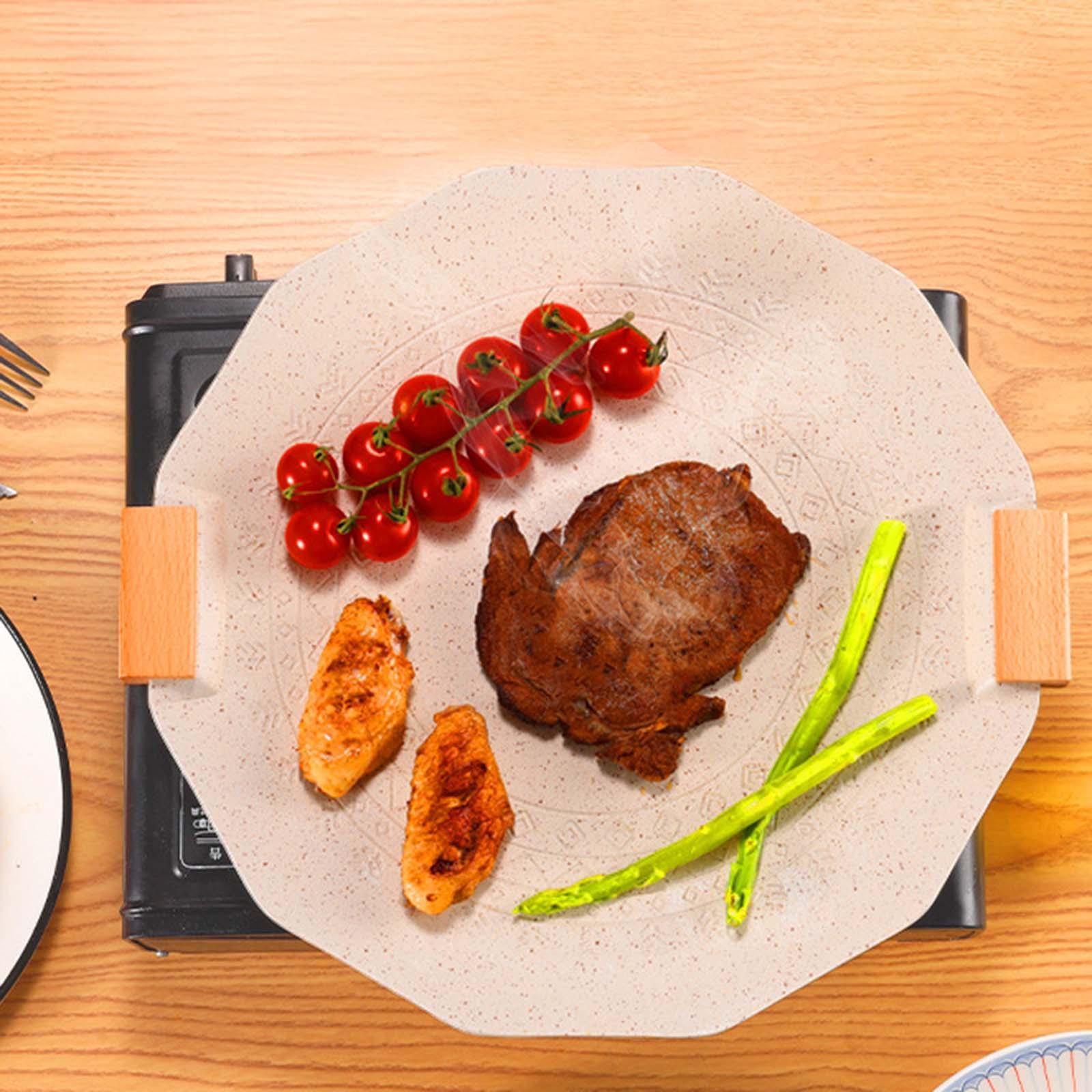 Korean Style Barbecue Grill Pan 34cm Easily Clean Indoor Outdoor Use Round