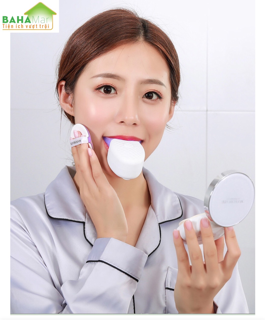 BÀN CHẢI ĐÁNH RĂNG ĐIỆN TỰ ĐỘNG CHỮ U 360 ĐỘ CÓ ÁNH SÁNG XANH KHỬ TRÙNG BAHAMAR làm cho việc đánh răng trở nên dễ dàng và sạch sẽ toàn bộ mặt trước