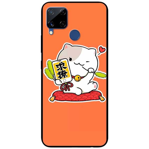 Ốp lưng dành cho Realme C15 mẫu Mèo Vui Vẻ