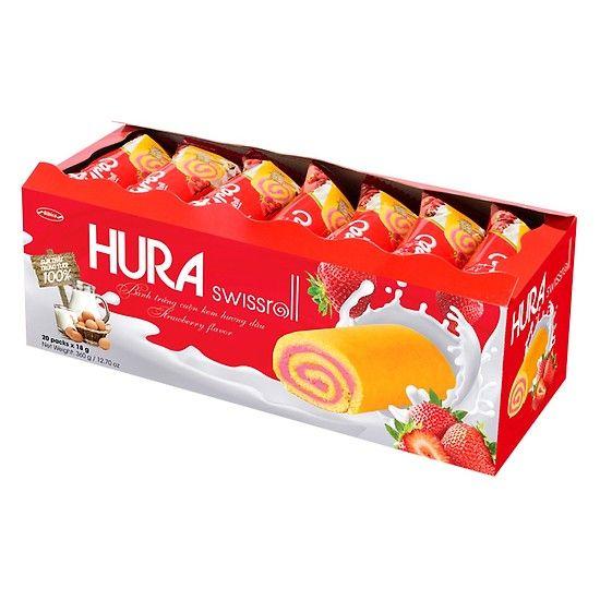 Bánh Hura Swissroll Hương Dâu 360G – 8934609602506
