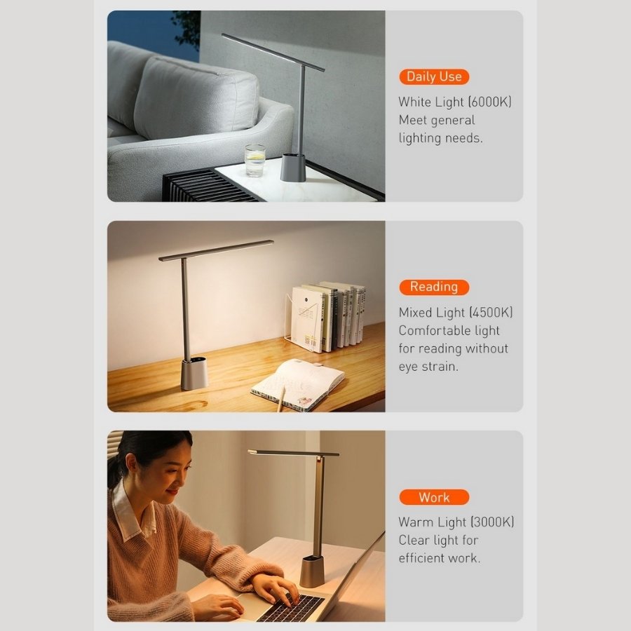 Đèn để bàn thông minh Baseus Smart Eye Series Charging Folding Reading Desk Lamp - LVP007 [Hàng Chính Hãng]
