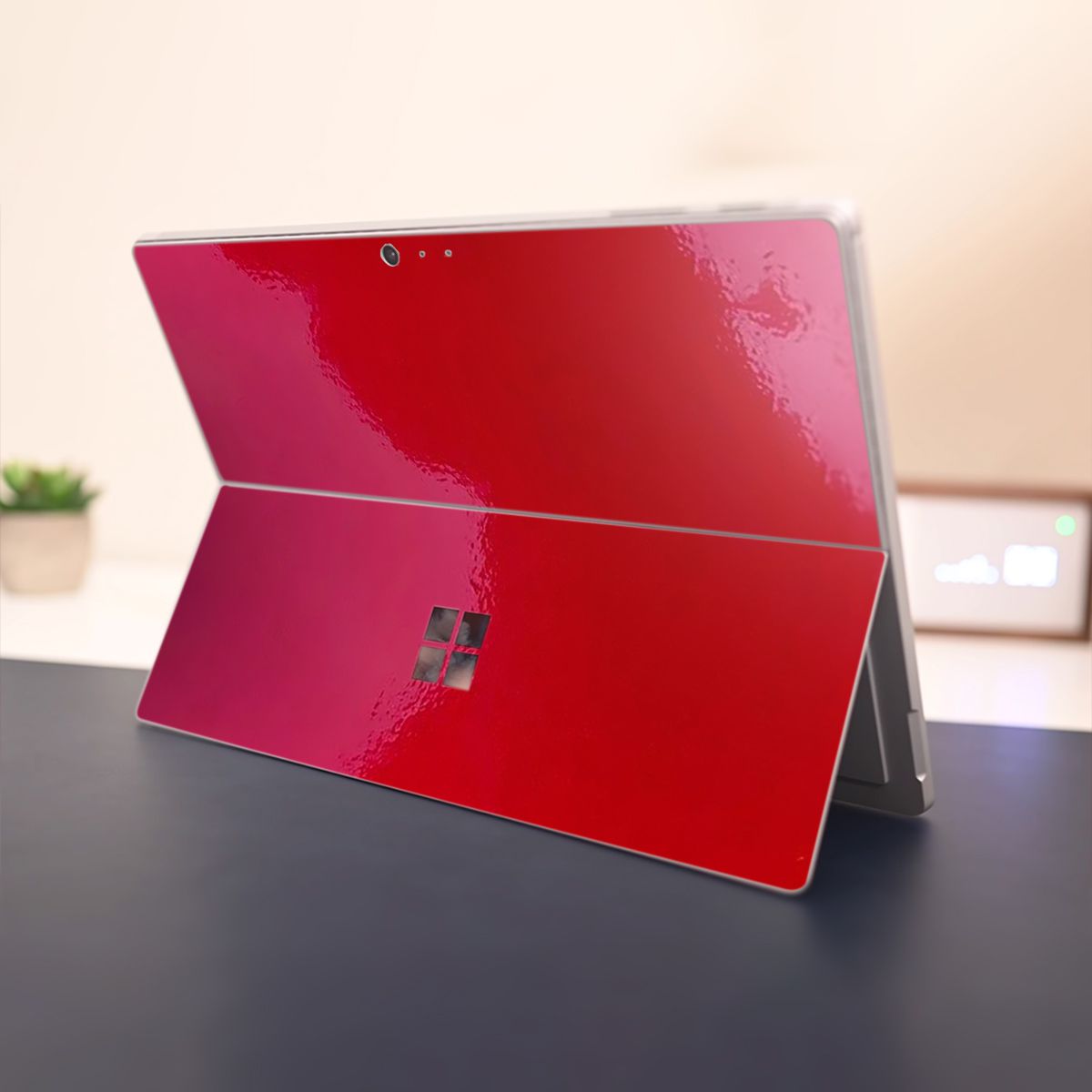 Skin dán hình Aluminum Chrome đỏ bóng cho Surface Go, Pro 2, Pro 3, Pro 4, Pro 5, Pro 6, Pro 7, Pro X