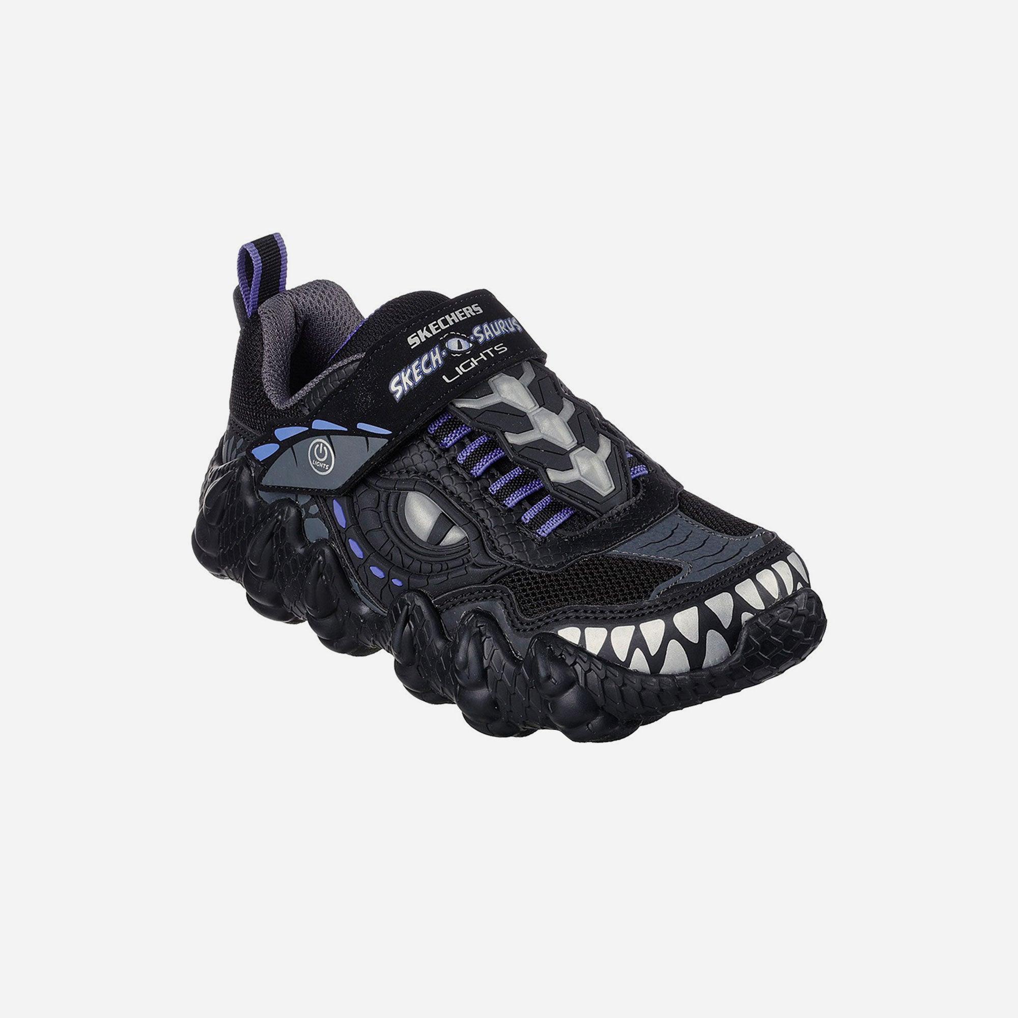 Giày sneaker bé trai Skechers Skech-O-Saurus Lights - 400112L-BKCC