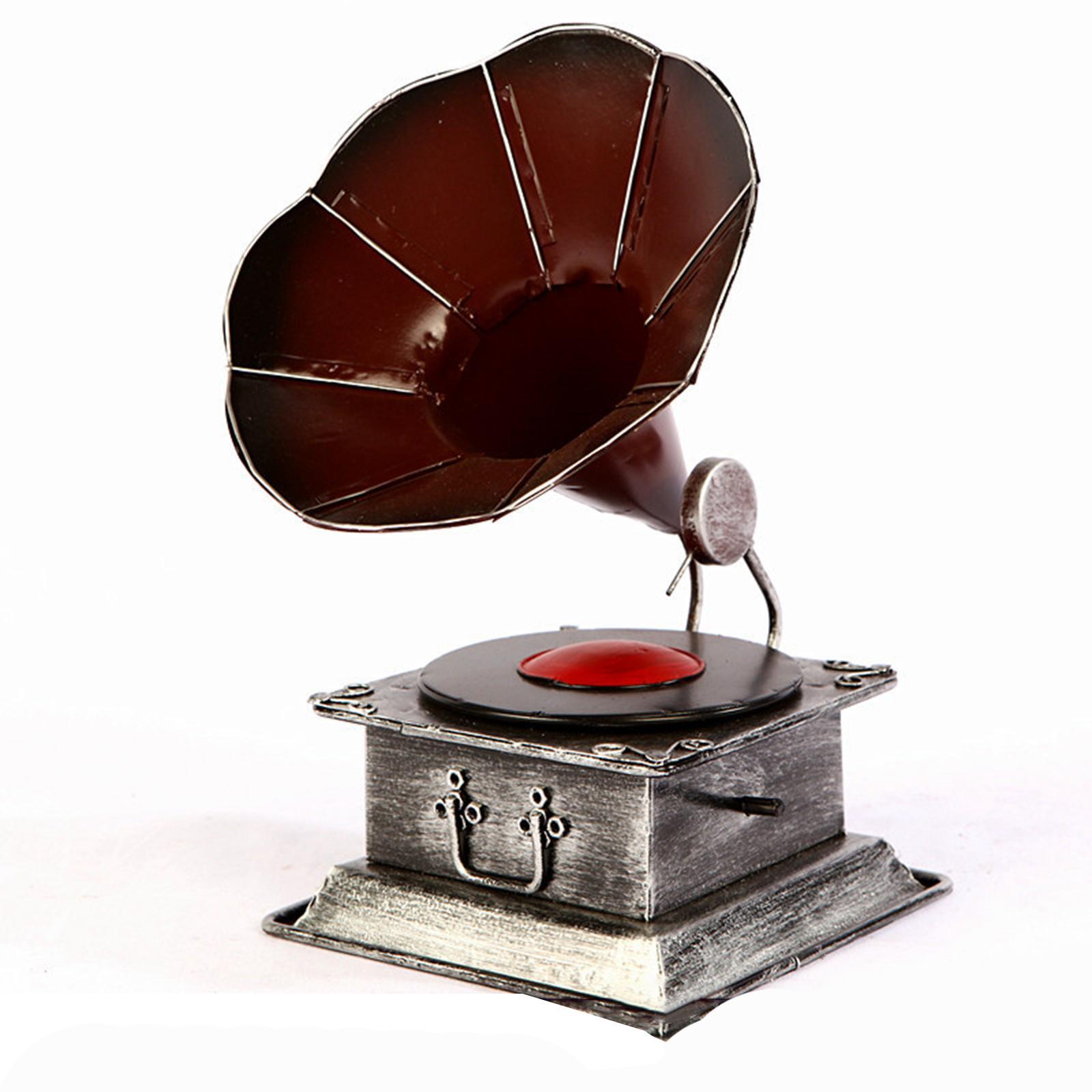 Vintage Style Phonograph Ornament Home Bedroom Decor Birthday Gifts