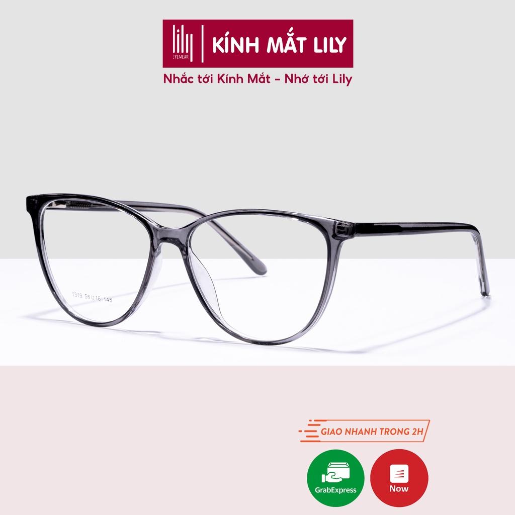 Gọng kính mắt mèo nữ LILYEYEWEAR mắt to giả cận chống bụi thiết kế thời trang 1319