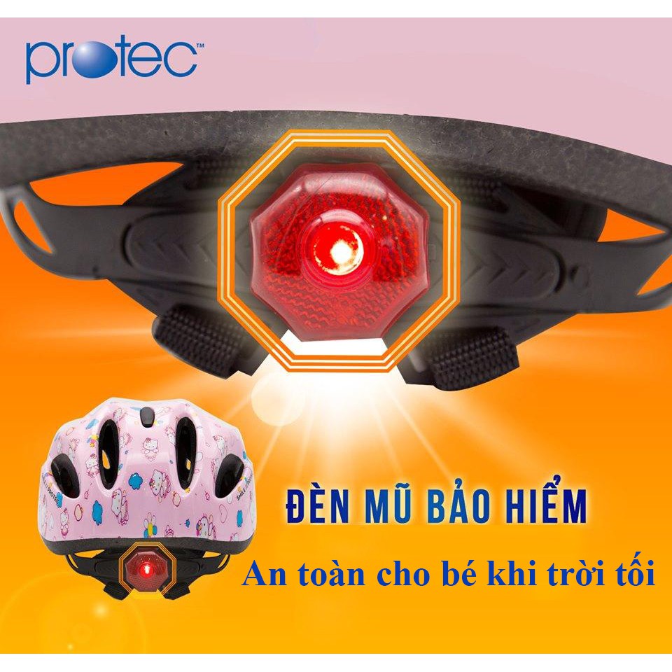 Mũ Bảo Hiểm Xe Đạp Trẻ Em, Nón Bảo Hiểm Chơi Thể Thao, Trượt Patin Cao Cấp Protec Smile W024 - Hàng Chính Hãng