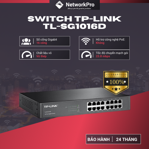 Switch Tp - Link Tl - Sg1016D 16 Port Gigabit Hàng Chính Hãng
