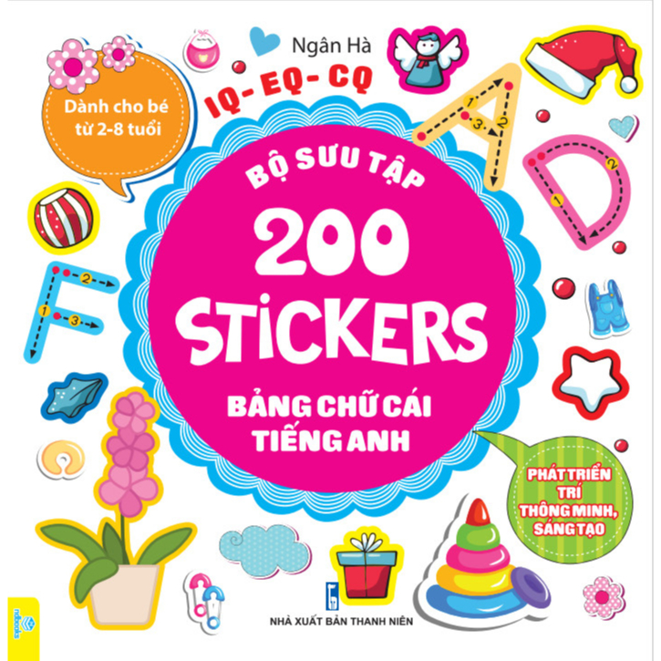 Sách - Combo 4 cuốn Bộ sưu tập 200 stickers IQ-EQ-CQ cho bé từ 2 - 8 tuổi - ndbooks
