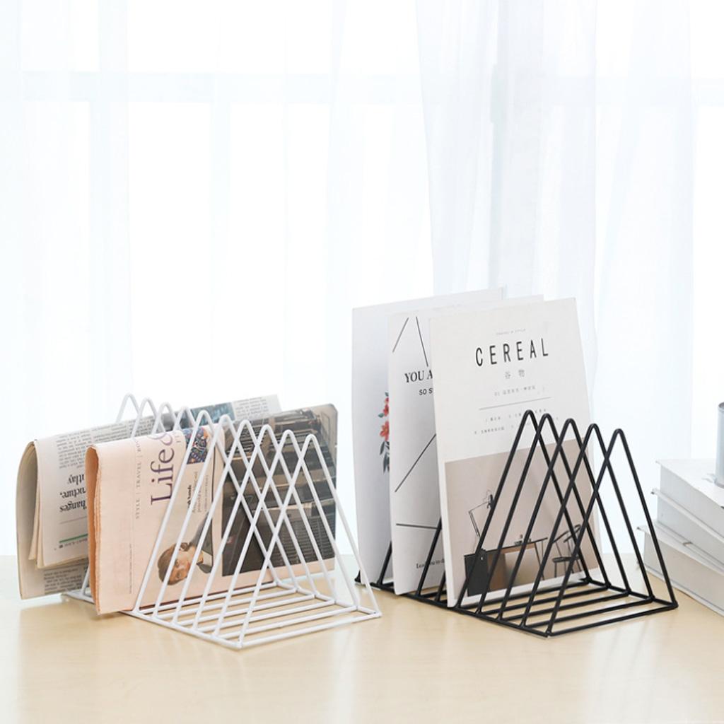 2x Desktop Book Magazine Shelf Holder Bookshelf for Home Office Decor Black