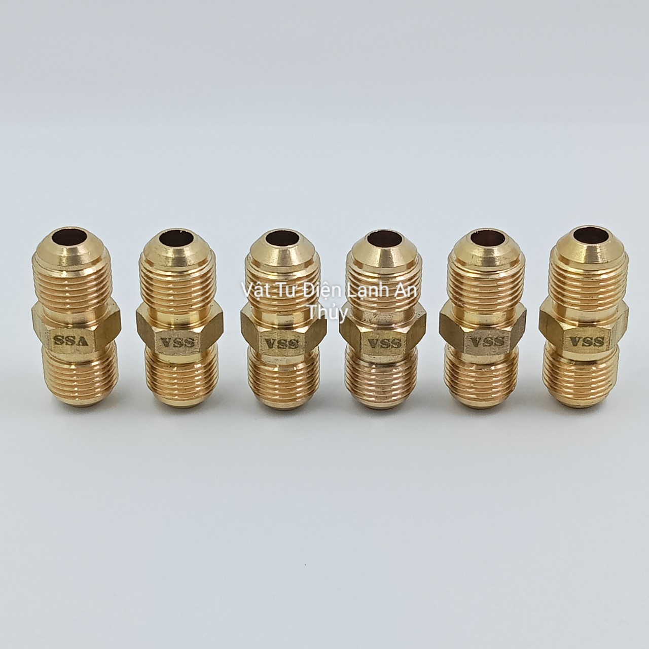 Khớp nối ống đồng 2 đầu phi 10 - Nối 2 đầu côn lồi ống đồng phi 10 - đầu nối ống đồng - Hai đầu lã ống đồng phi 10