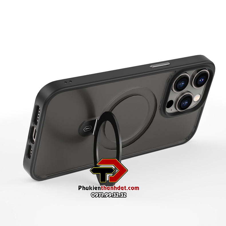Ốp lưng dành cho iPhone 14 Pro Max hỗ trợ sạc không dây, có chân chống dựng điện thoại chính hãng WIWU Protective Case -Hàng chính hãng
