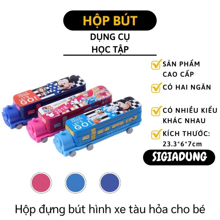 Hộp Bút Cute - Hộp đựng Bút Tàu Hỏa 2 Tầng Kèm Đồ Chuốt Chì Tiện Lợi Cho Bé 7755