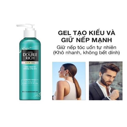 Gel Tạo Kiểu Double Rich Strong Giữ Nếp Uốn Tóc 250ml