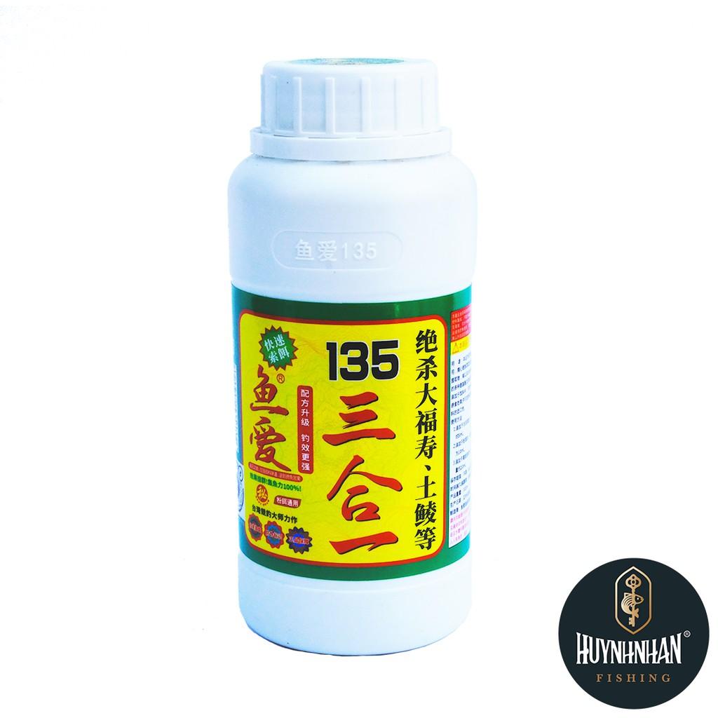 Tinh mùi 135 - Tinh mùi câu cá Chép, Rô Phi, Mè, Trôi,... - Dẫn dụ, kích thích cá ăn nhạy - Chai 300ml