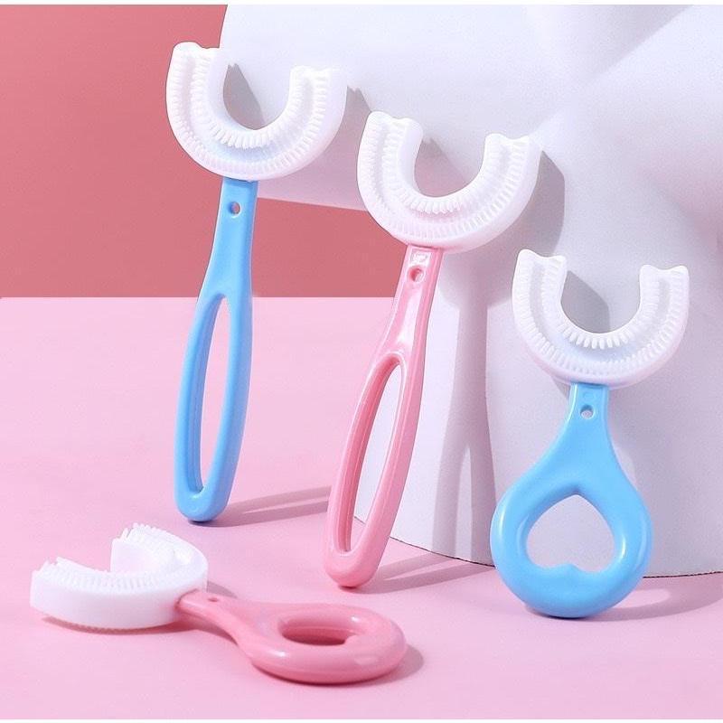 Bàn Chải Đánh Răng Hình Chữ U Cho Bé Xoay 360 Độ