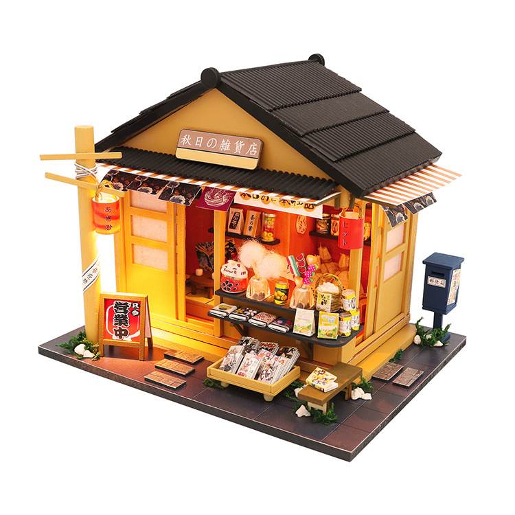 Mô hình nhà DIY Doll House Memory Of Autumn Grocery Store Kèm Mica Chống bụi và Dụng cụ lắp ráp