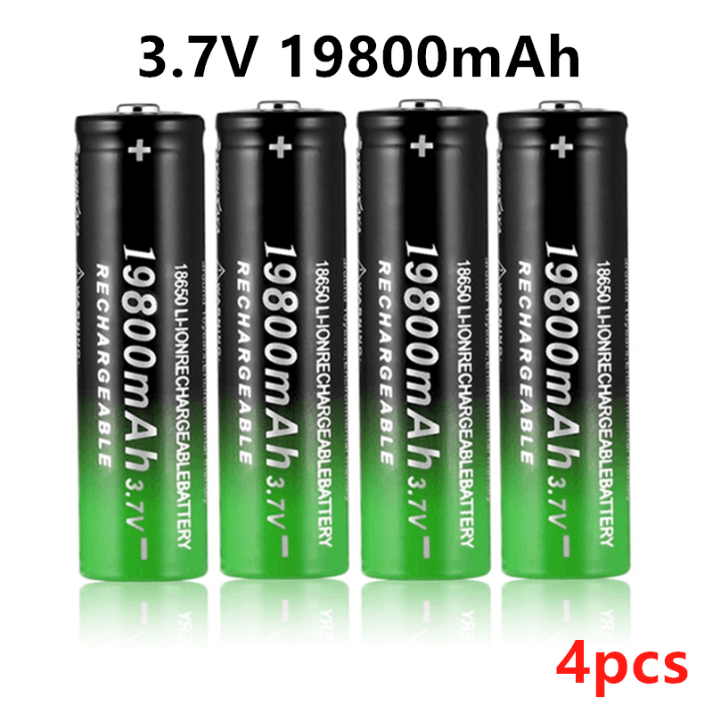 18650 Pin Lithium Đèn Pin Sạc 18650-Pin 3.7V 19800 Mah cho Đèn Pin + Sạc USB + Giao Hàng Miễn Phí Màu sắc: Xanh