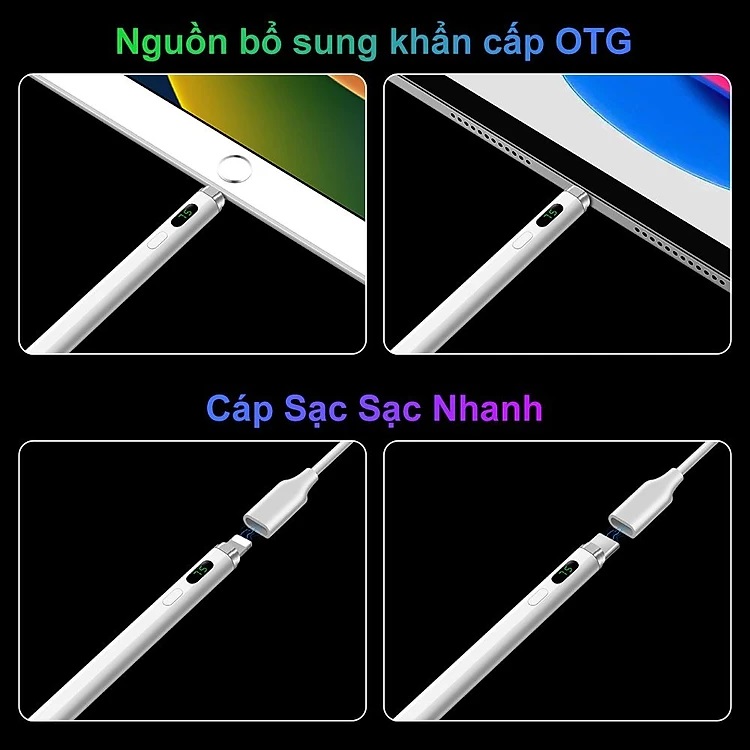 [HÀNG CHÍNH HÃNG GOOJODOQ] CD3276. - Bút cảm ứng Digital Power Display Anti-mistouch Stylus dành cho &quot;phiên bản iPad 2018 trở lên  iPad 10/9/8/7/6 iPad Air 3/4/5 iPad Mini 5/6 iPad Pro 11/12,9 inch (Vui lòng cập nhật hệ thống lên phiên bản 12.2 trở lên)&quot;