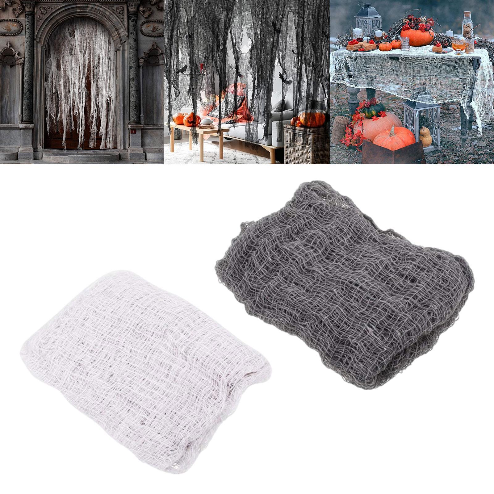 2Pcs Halloween Scary Gauze Cloth Hanging for Halloween Party Indoor Ceilings