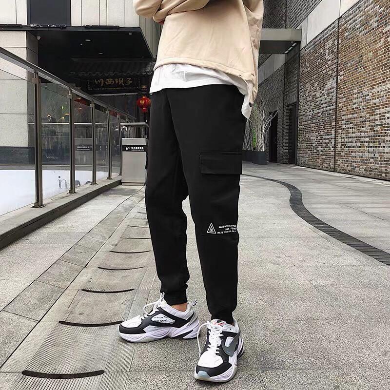 &lt; FREESHIP &gt; Quần jogger kaki túi hộp vải bao đẹp in chữ