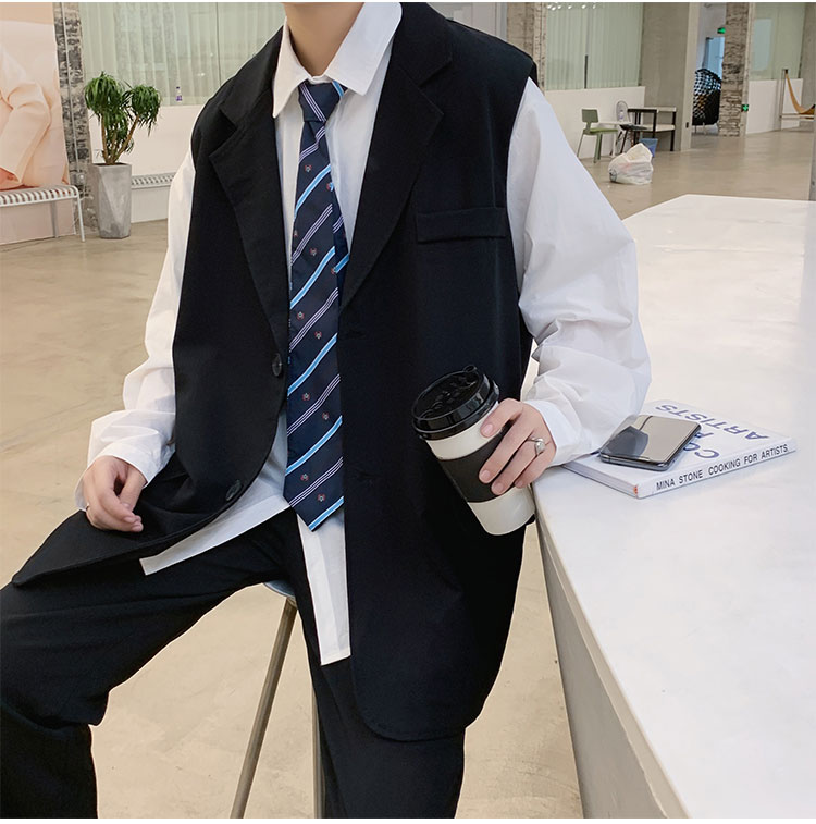 Áo Gile Blazer Unisex, Áo Vest Ghi Lê Khoác Hè Nam Nữ, Không Tay Form Rộng GL01 Phong Cách Hàn Quốc MR HERO