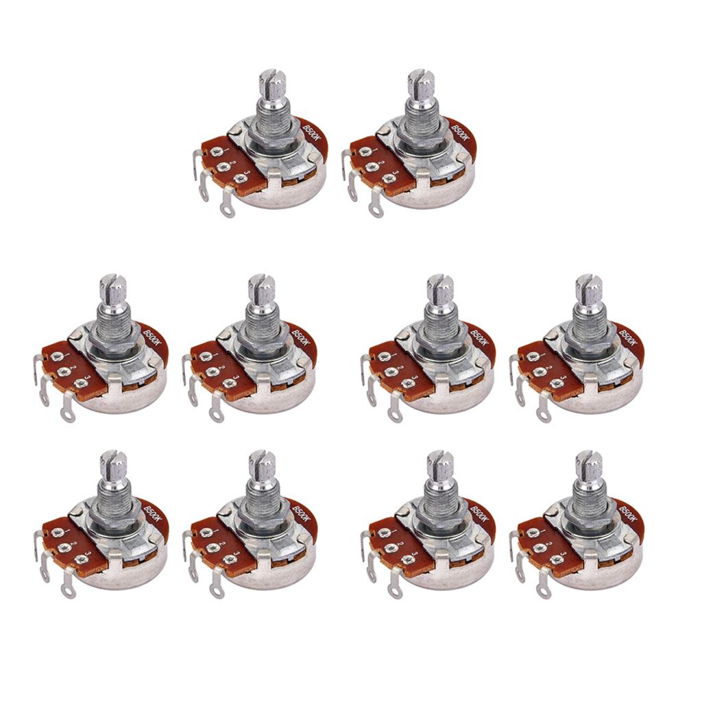Sunnimix 10 Miếng Âm Thanh Chiết Áp Nồi Cho Guitar Điện Phần Bass B500K