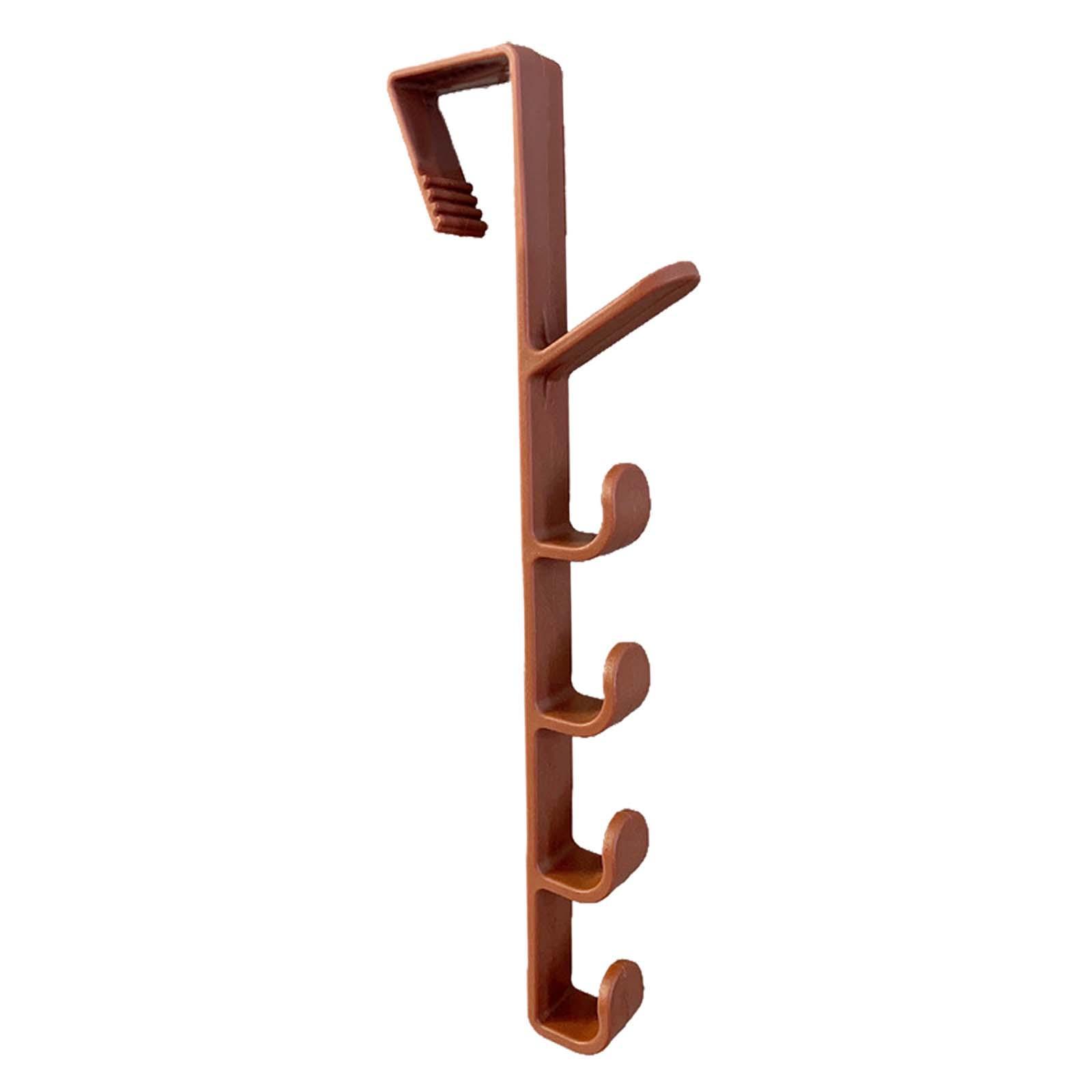 Door Hanger Heavy Duty behind Back of Door 5 Hooks for Hanging Clothes Coats