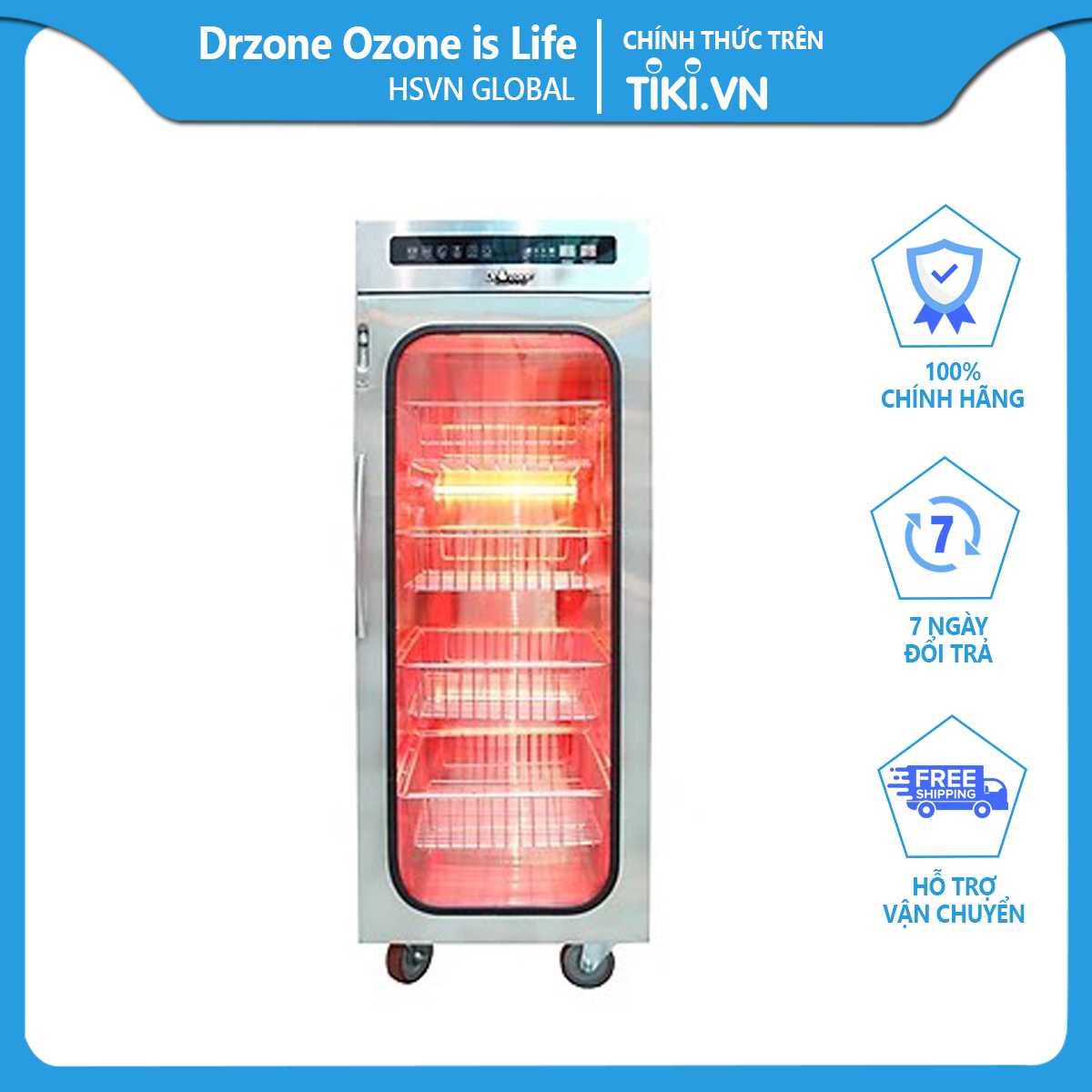 Tủ sấy khử trùng đa năng UV&Ozone Dr.Ozone S-210L - Hàng Chính Hãng