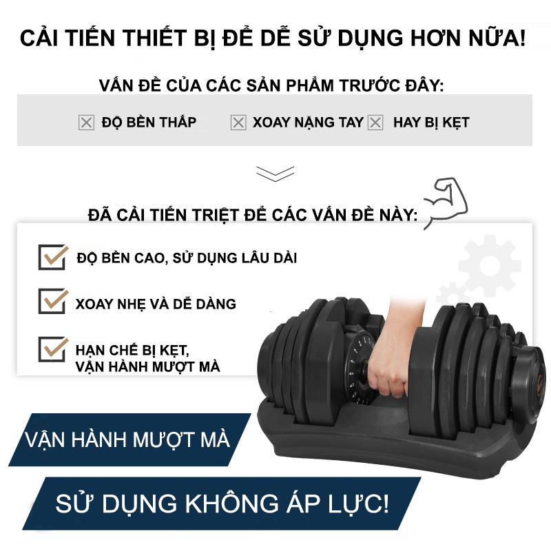 Tạ Điều Chỉnh Lysin 40kg – 17 Mức Trọng Lượng