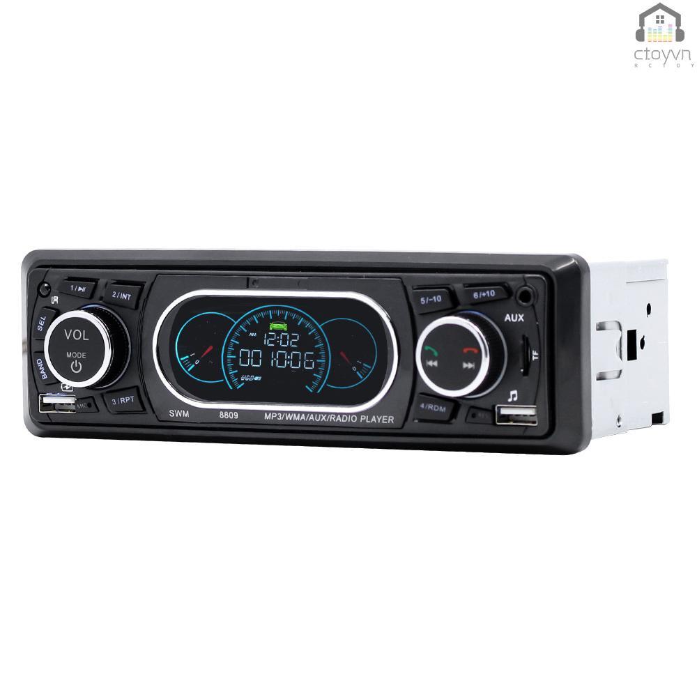 Máy nghe nhạc MP3 SWM 8809 Bluetooth kèm micro và điều khiển từ xa cho xe hơi