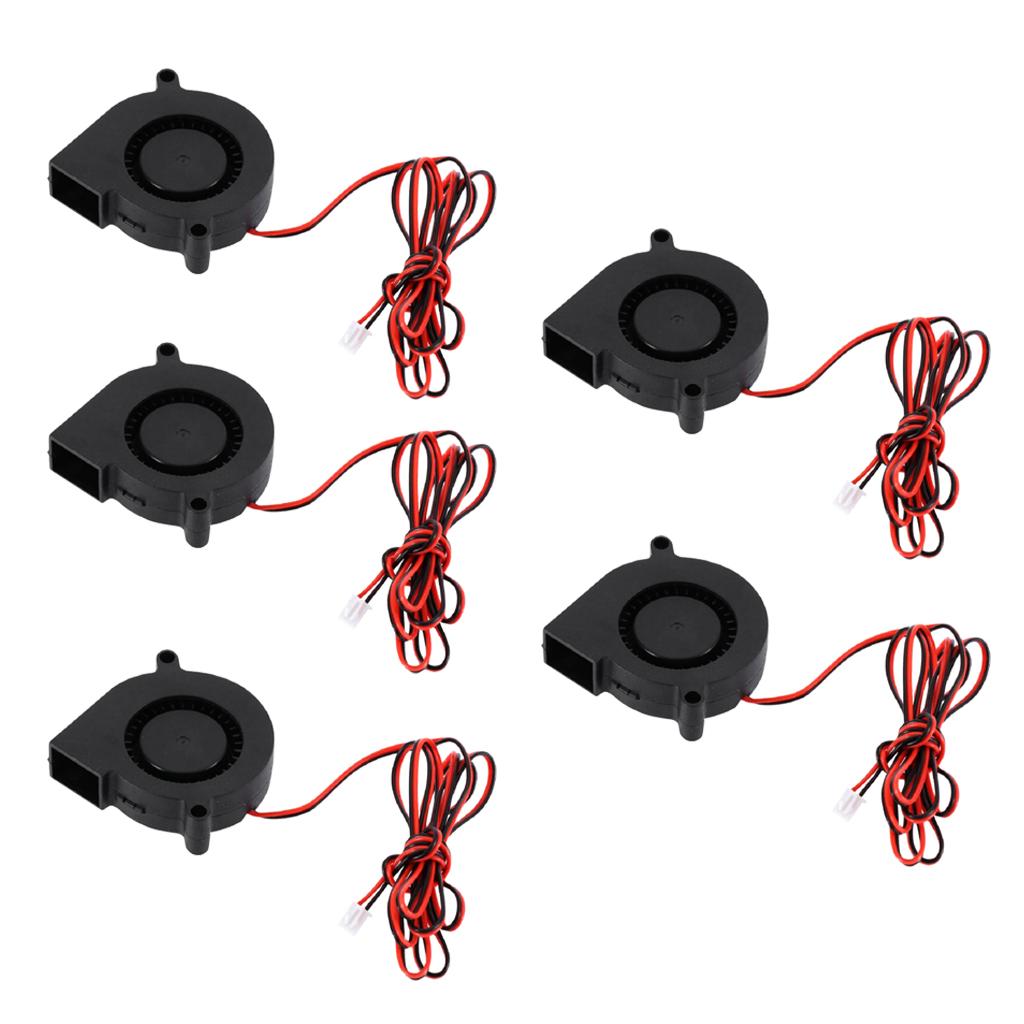 5 Chiếc DC 24V 50 Mm Chịu Lực Làm Mát Máy Thổi Xuyên Tâm Quạt 3D Máy In