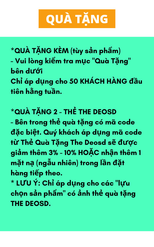 [ QUÀ TẶNG - XUẤT KHẨU MỸ ] - Mặt Nạ DR.LACIR / M-LAB / ZOZU / JAYJUN / MAY ISLAND - Tặng 1 Thẻ Quà Tặng THE DEOSD